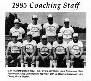 coaching staff 1980s coach football 1982 1985