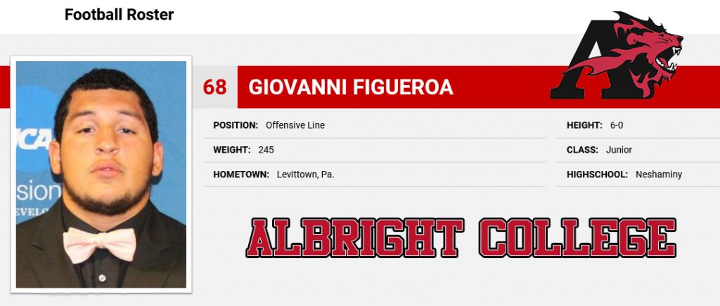 Class of 2018 Giovanni Figueroa Albright College