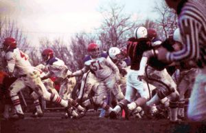 1975 Breaking out on punt coverage Steve Cloak